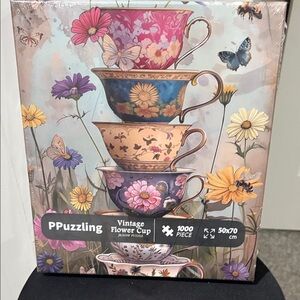 PPuzzling Vintage Flower Cup Puzzle